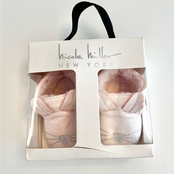 NWT ADORABLE Nicole Miller NY Stepping Stones Pink Bunny Baby Shoes, 6-12 Months - Picture 7 of 12